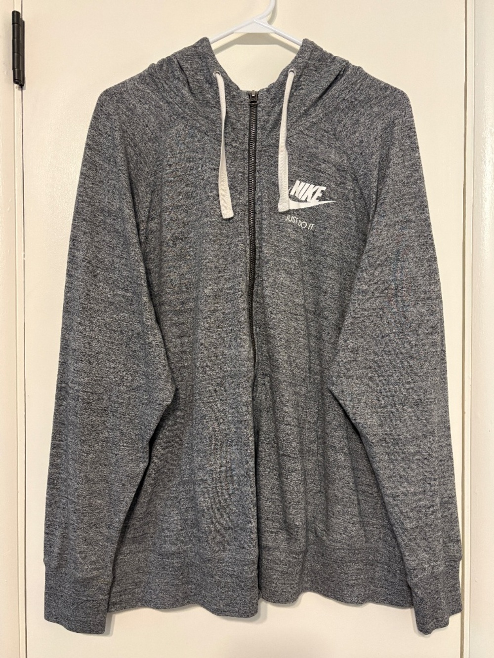 Nike Sportswear Women's Plus Full-Zip Vintage Gym Hoodie Sweatshirt 2X Gray
